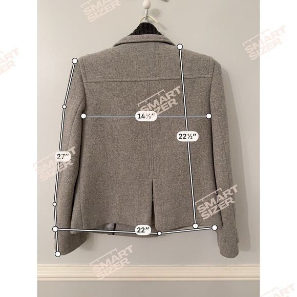 J.Crew Stadium Cloth Wool Coat Gray Double Breasted 2 - Picture 5 of 10